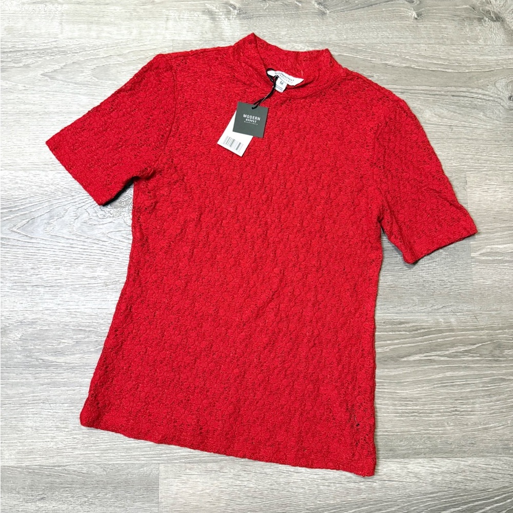 •MODERN SUPPLY BY SANCTUARY• RED LACE TOP